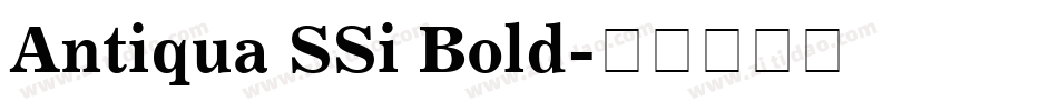 Antiqua SSi Bold字体转换
